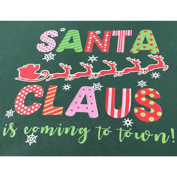 SOUTHERN STITCH LONG SLEEVE CHRISTMAS CASUAL TOP, WOMENS, XL, GREEN & MULTICOLOR - Picture 6 of 9